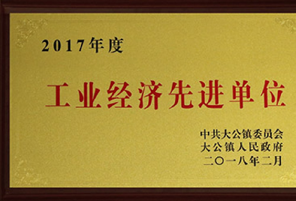 2017工業(yè)經(jīng)濟(jì)先進(jìn)單位